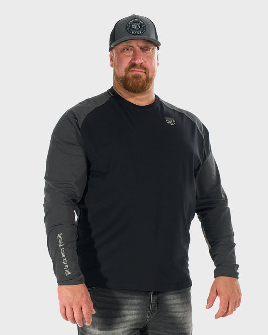 Pánske tričko CONNOR II LS BLACK/GREY