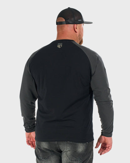 Pánske tričko CONNOR II LS BLACK/GREY