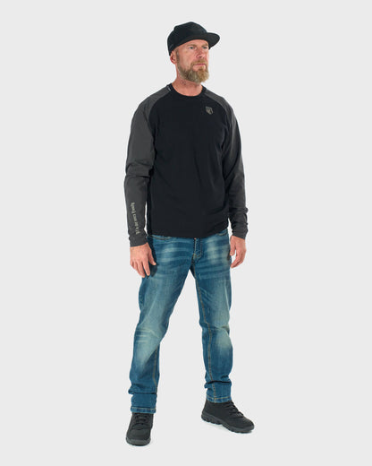 Pánske tričko CONNOR II LS BLACK/GREY