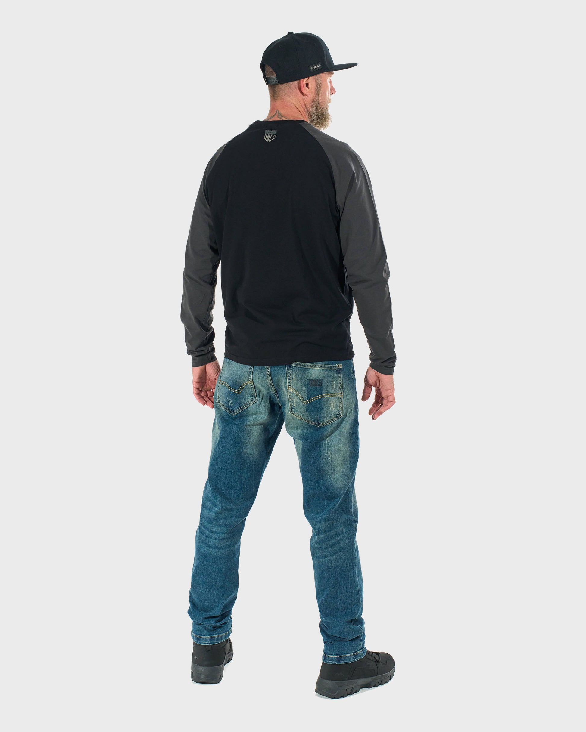 Pánske tričko CONNOR II LS BLACK/GREY