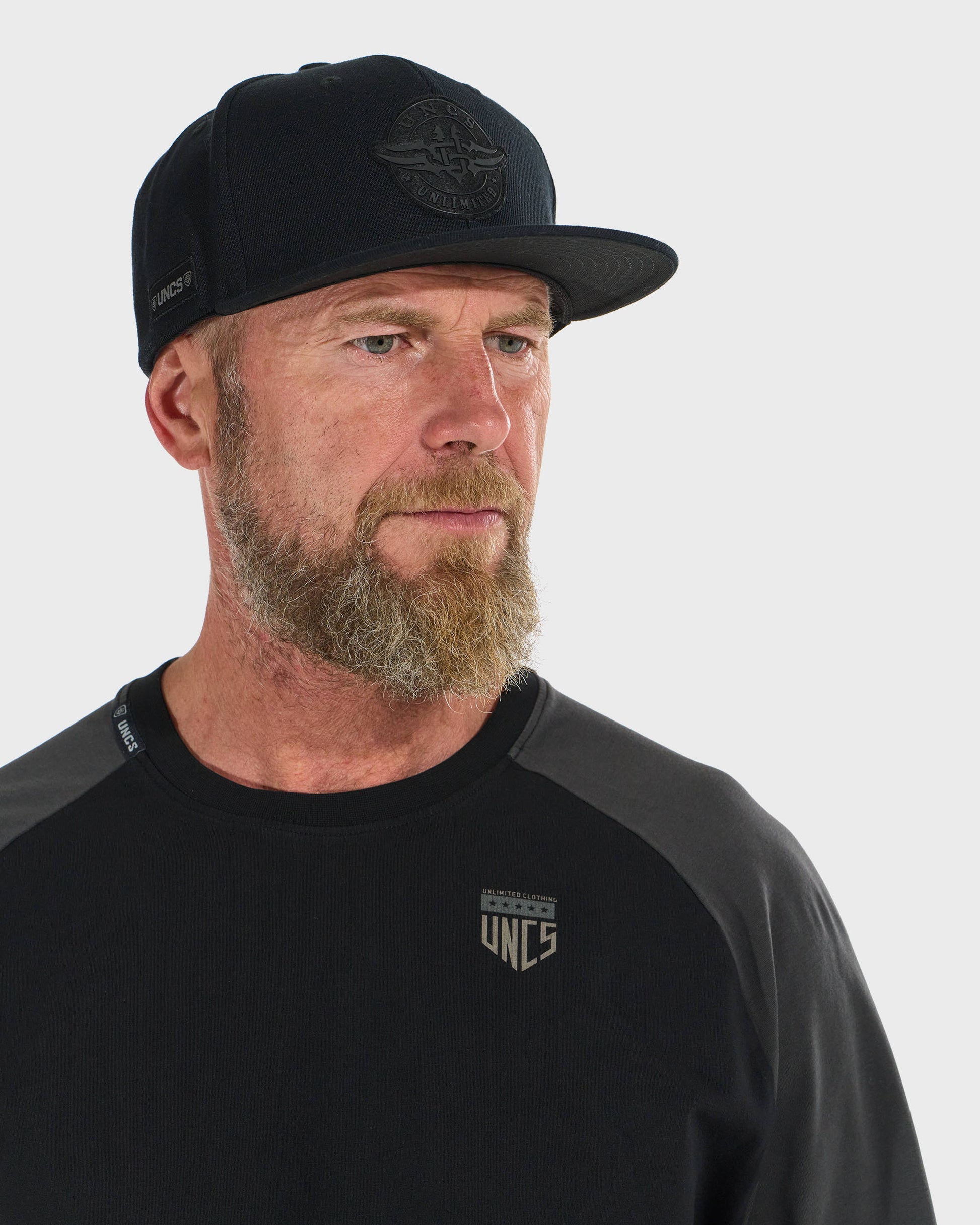 Pánske tričko CONNOR II LS BLACK/GREY