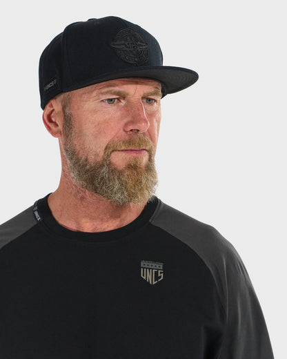 Pánske tričko CONNOR II LS BLACK/GREY