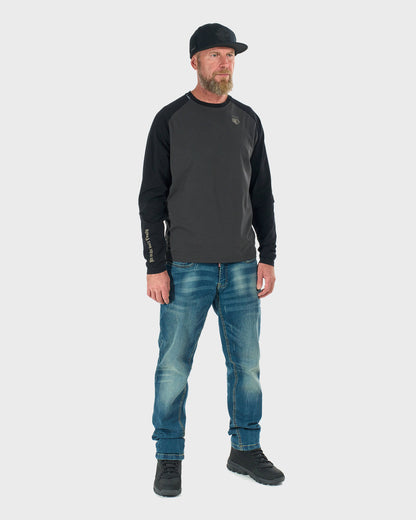 Pánske tričko CONNOR II LS GREY/BLACK