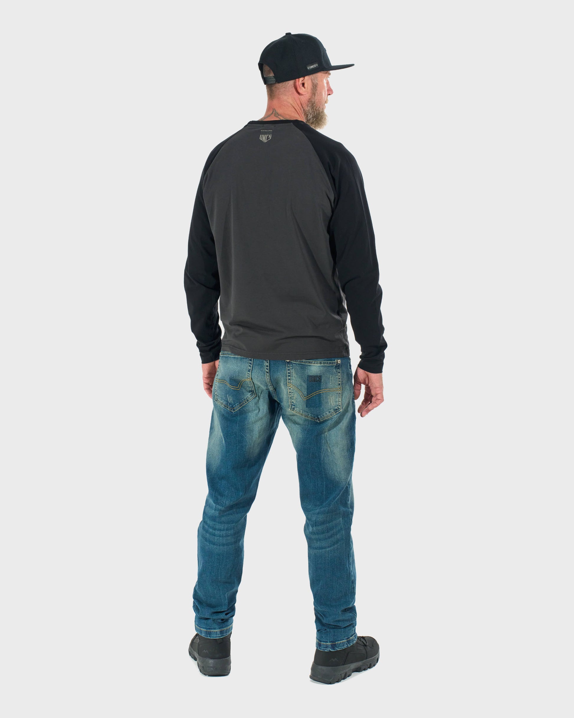 Pánske tričko CONNOR II LS GREY/BLACK