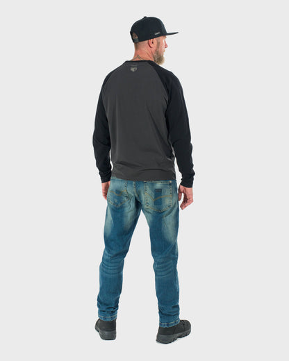 Pánske tričko CONNOR II LS GREY/BLACK