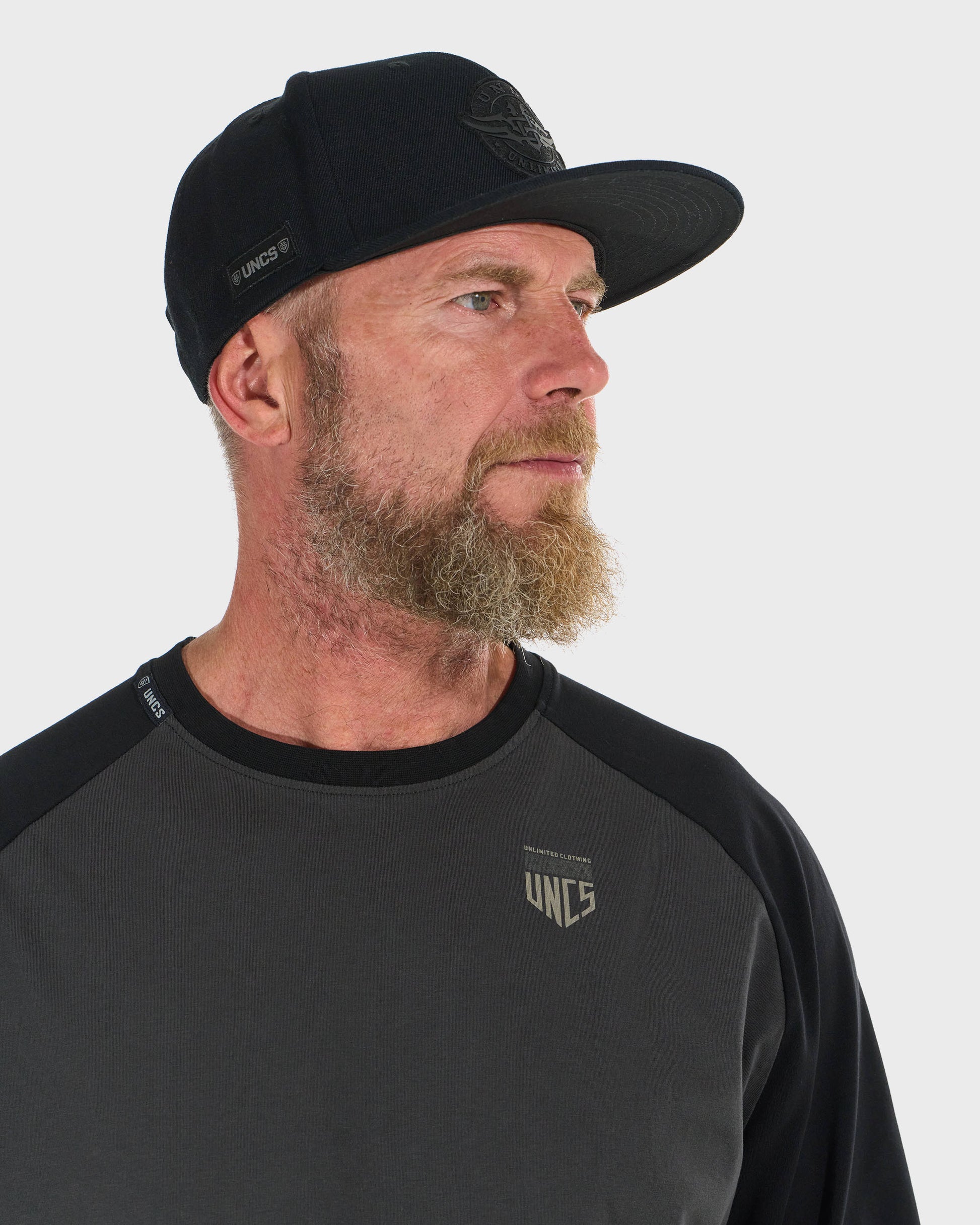 Pánske tričko CONNOR II LS GREY/BLACK