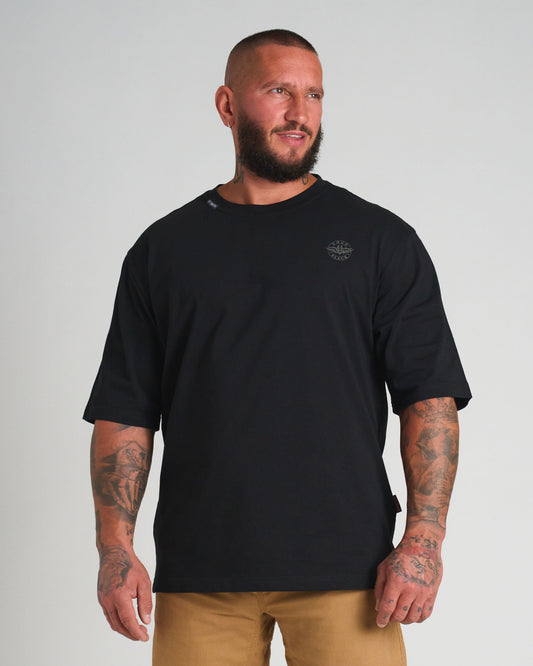 Pánske tričko BASIC MID HEAVY BLACK