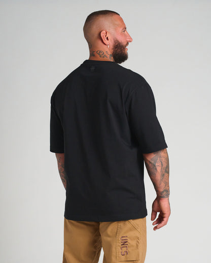 Pánske tričko BASIC MID HEAVY BLACK