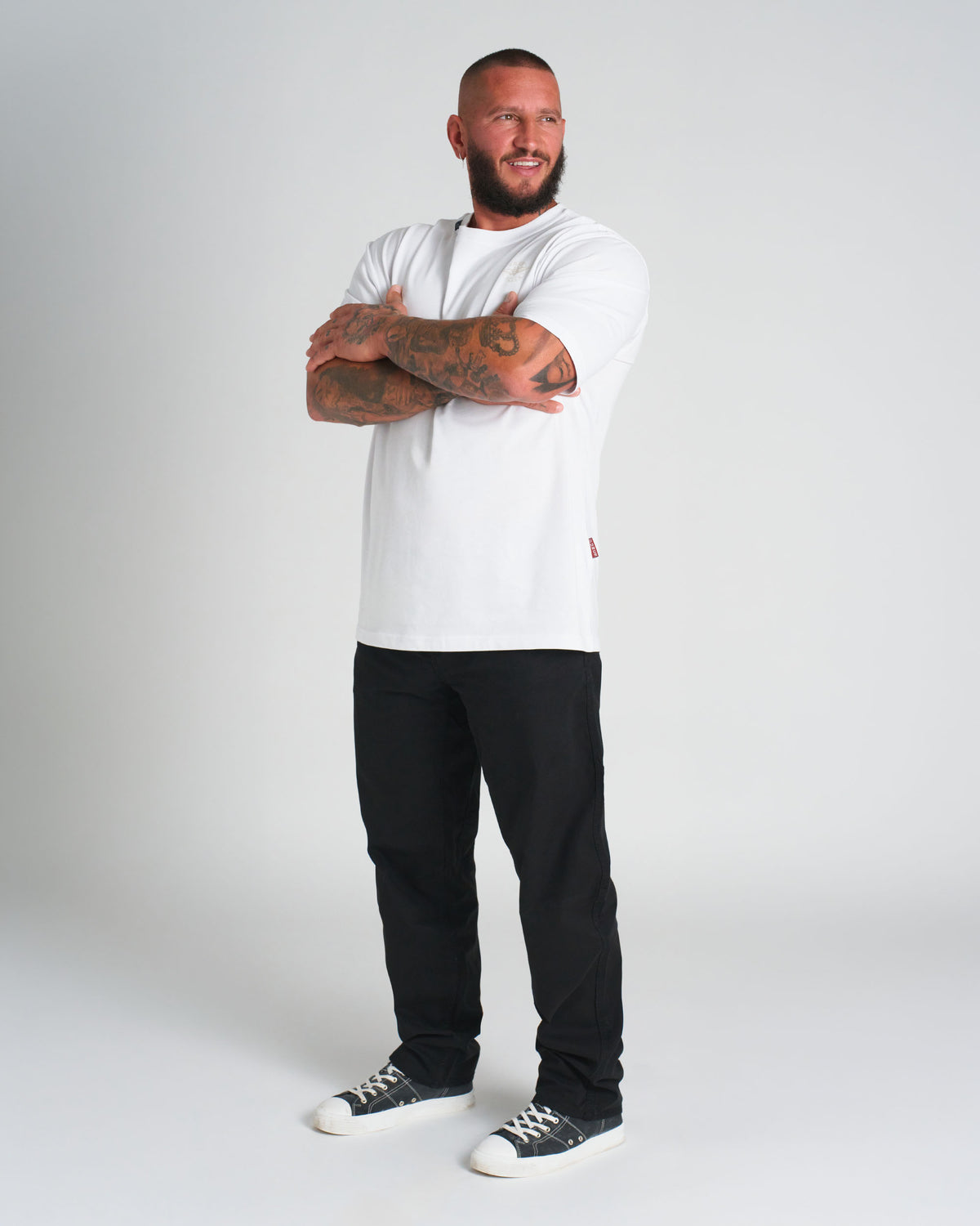 Pánske tričko BASIC MID HEAVY WHITE