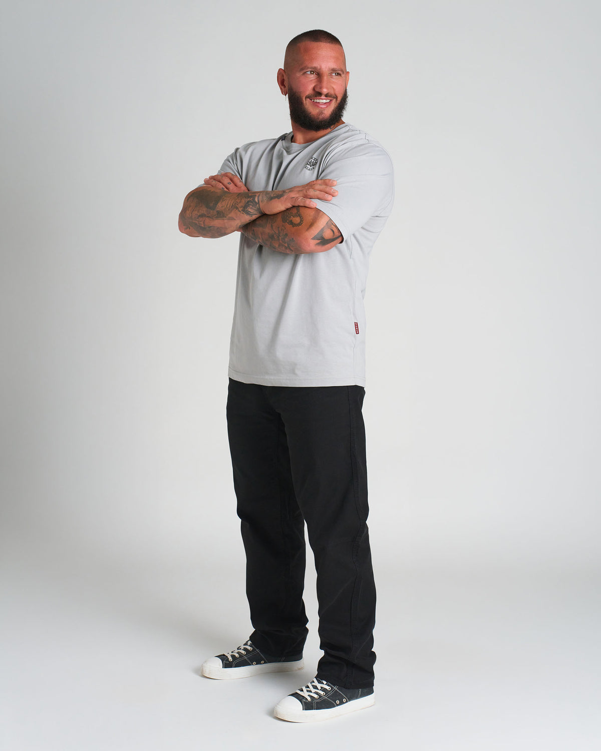 Pánske tričko BASIC MID HEAVY GREY