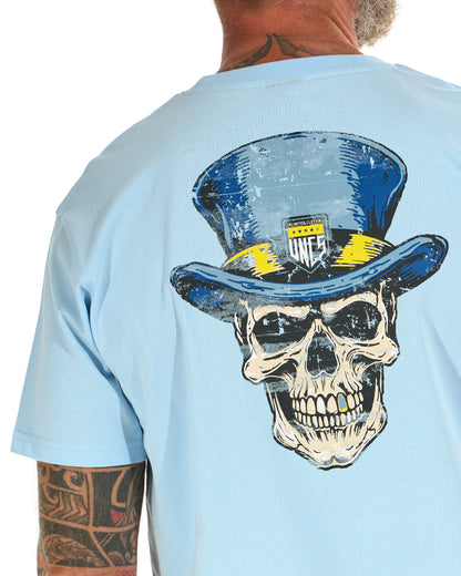 Pánske tričko SKULL II LIGHT BLUE