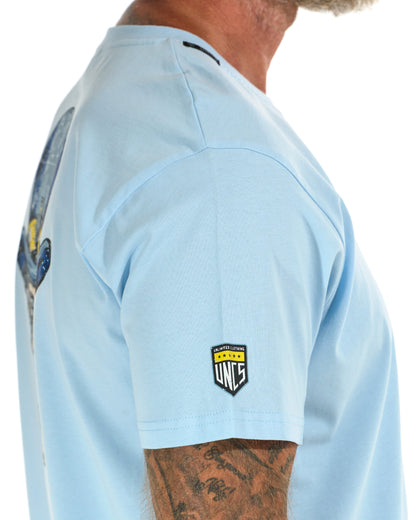 Pánske tričko SKULL II LIGHT BLUE