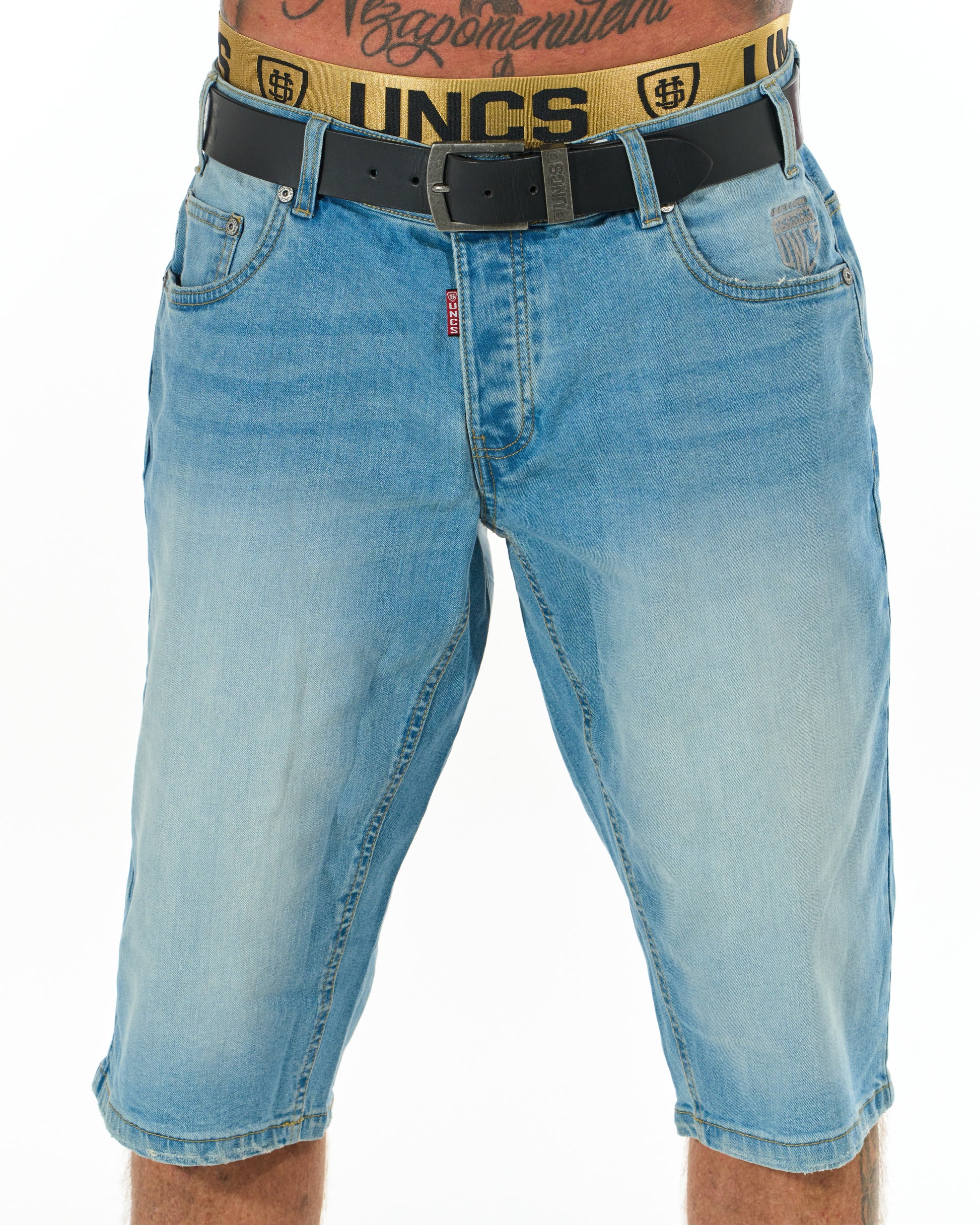 Pánske kraťasy BUCK II (DLHŠÍ) LIGHT DENIM