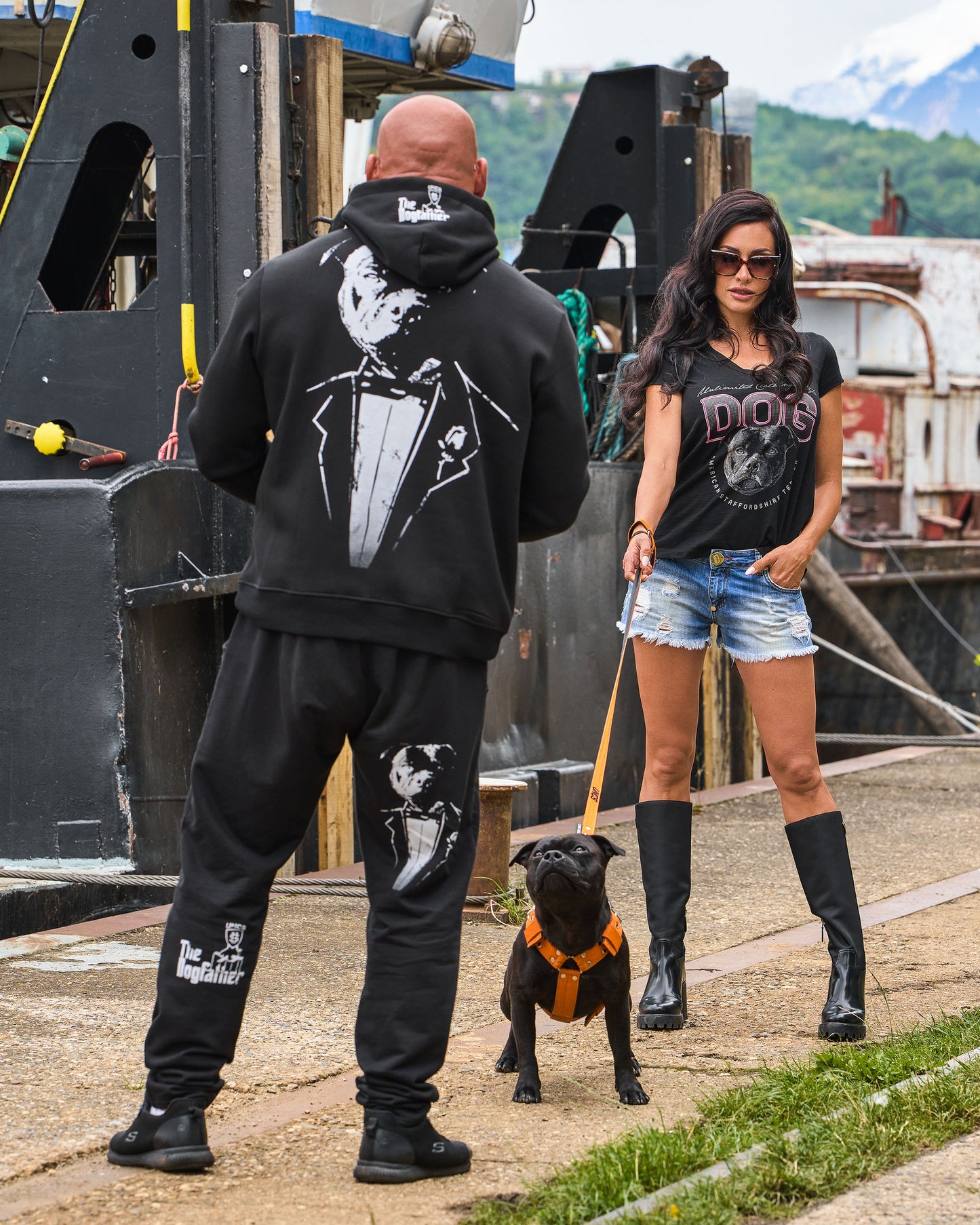 Pánske tepláky DOGFATHER BLACK