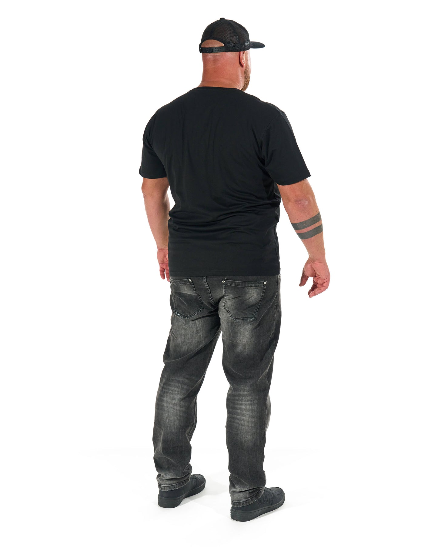 Pánske tričko BASIC VI - elastan BLACK