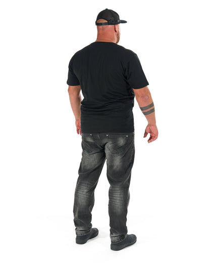 Pánske tričko BASIC VI - elastan BLACK