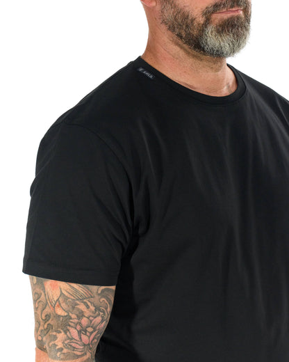 Pánske tričko BASIC VI - elastan BLACK