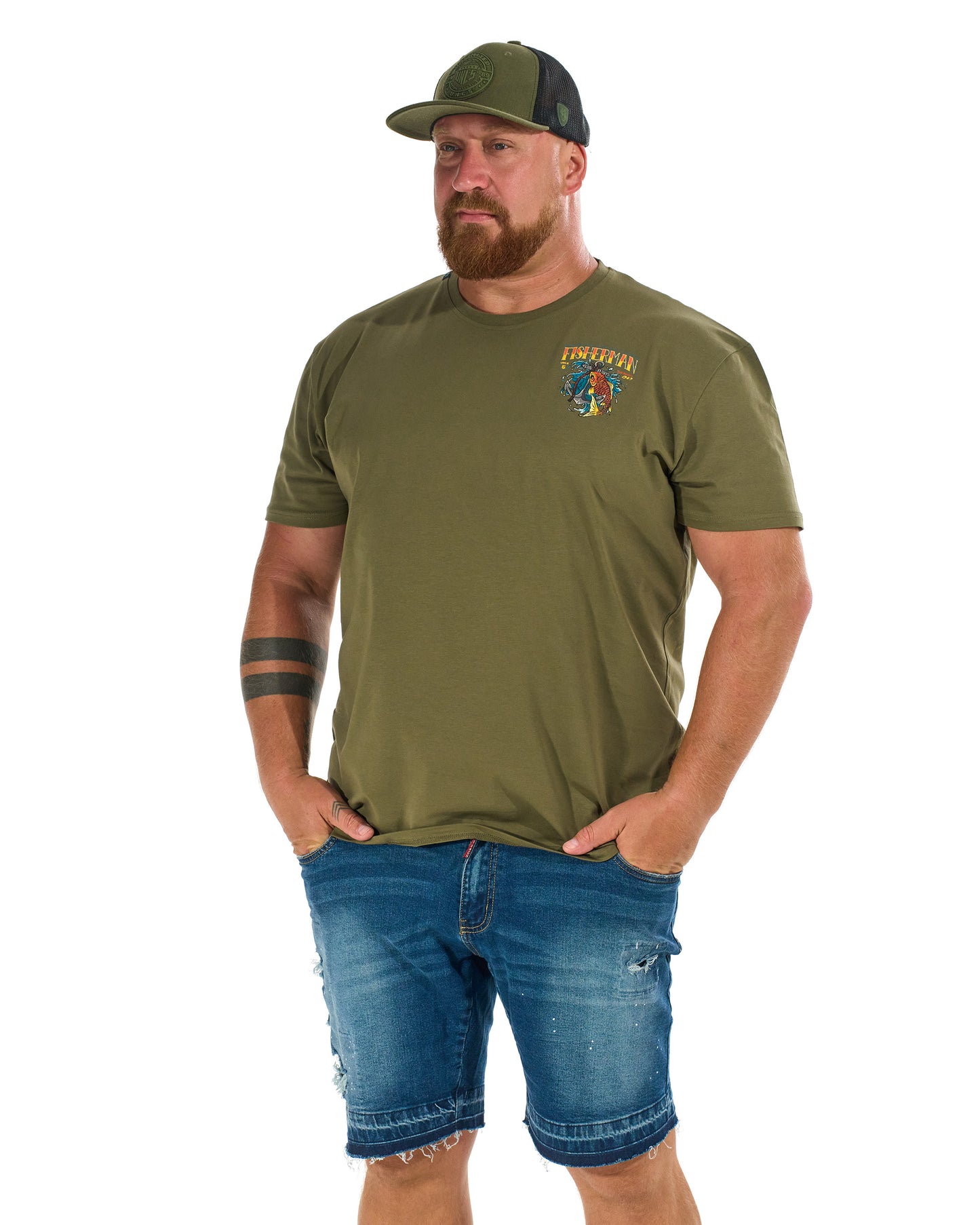 Pánske tričko FISHERMAN IV KHAKI