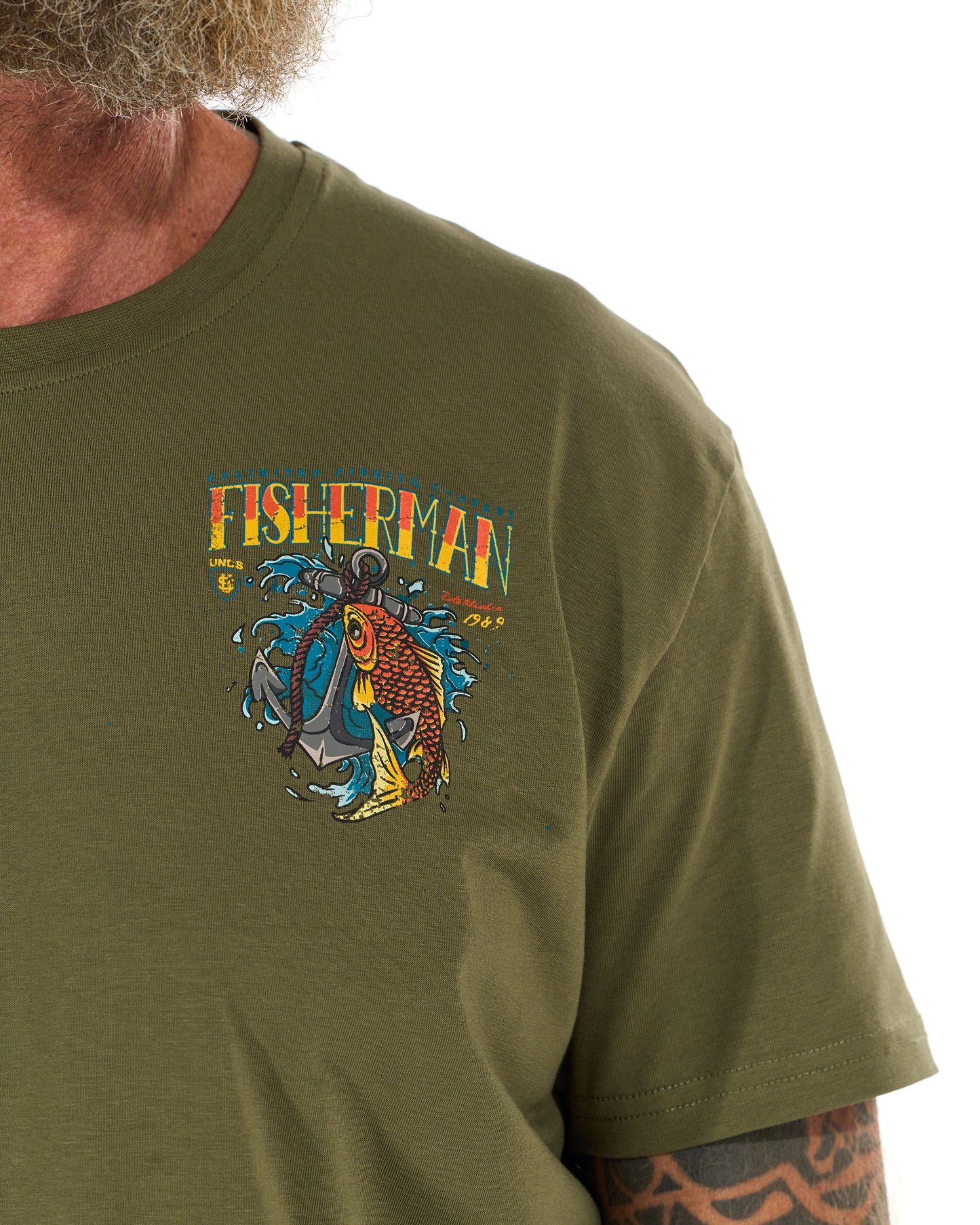 Pánske tričko FISHERMAN IV KHAKI