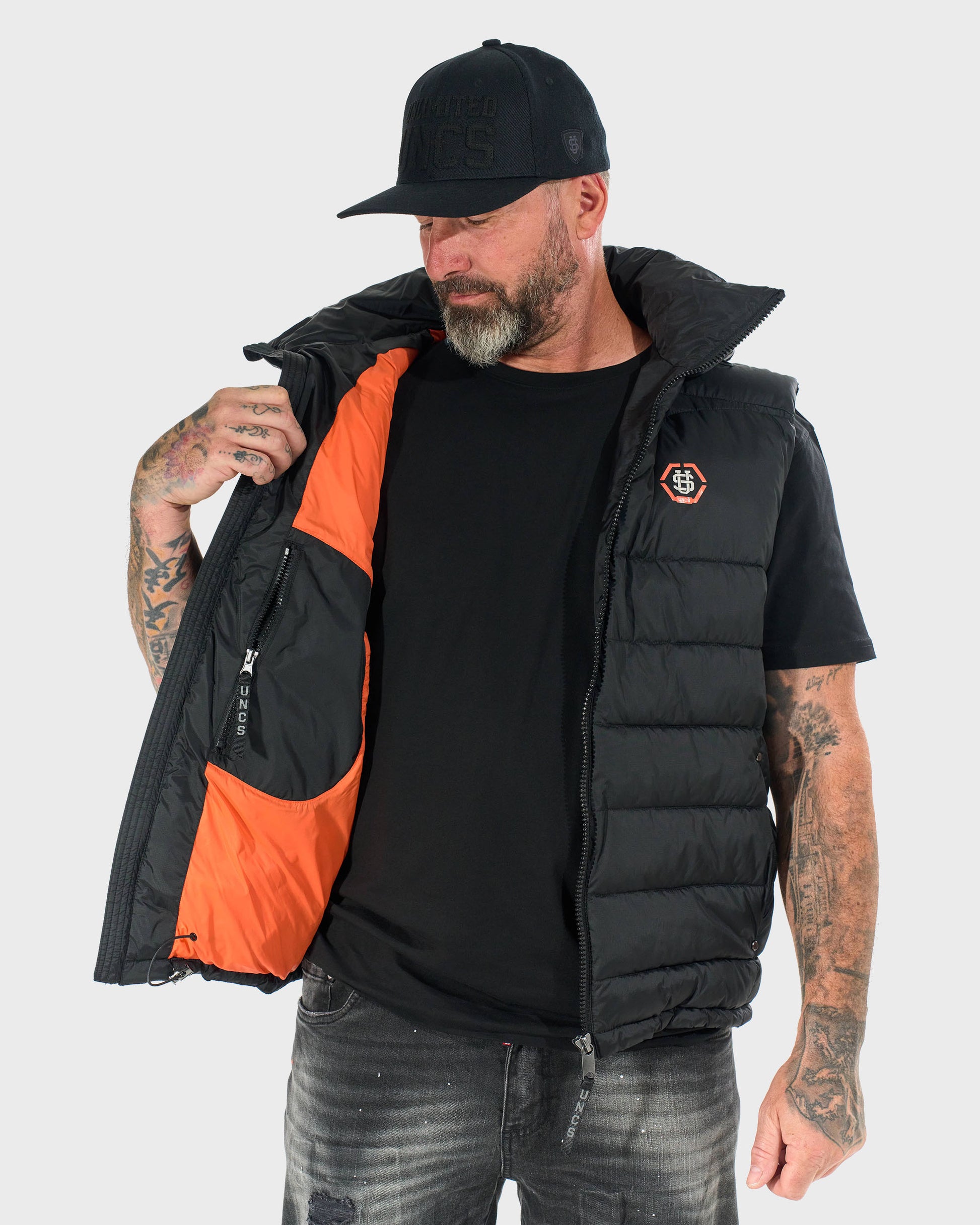 Pánska vesta FLINT II BLACK/ORANGE
