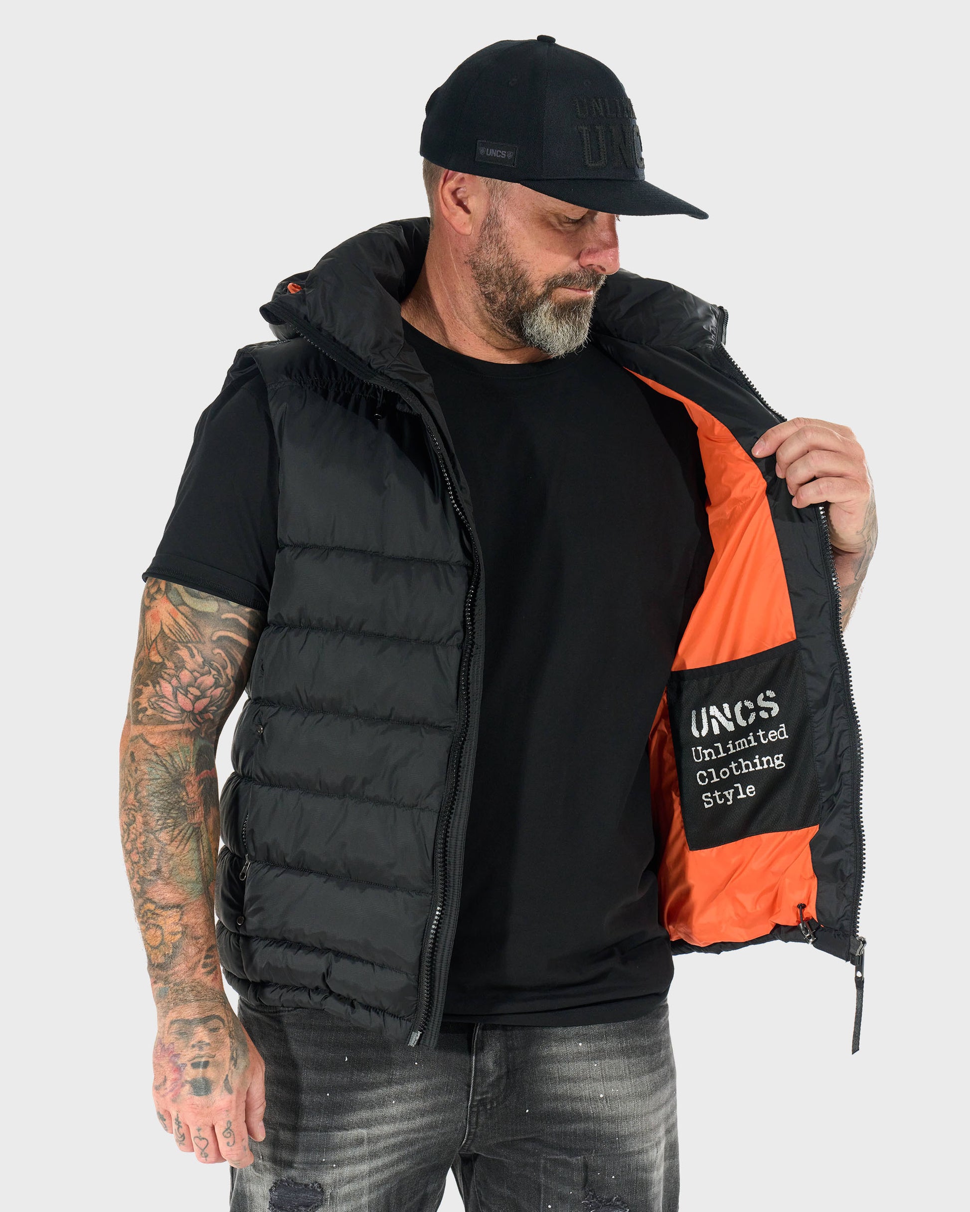 Pánska vesta FLINT II BLACK/ORANGE