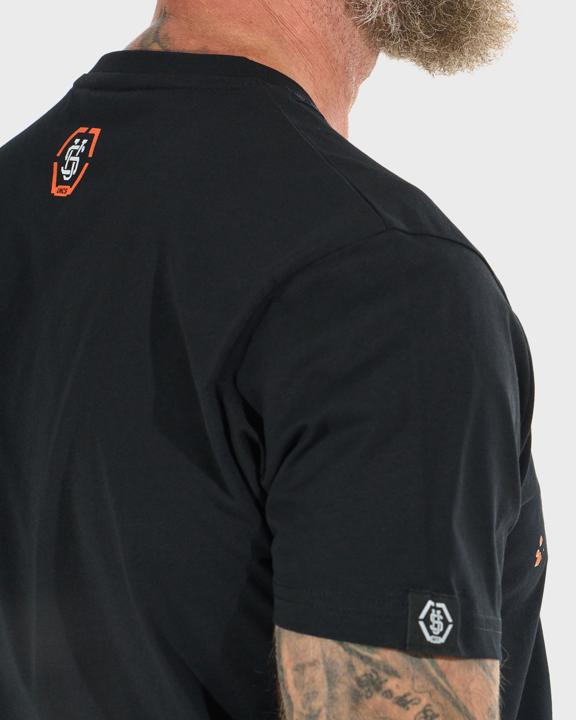 Pánske tričko RODNEY III BLACK/ORANGE