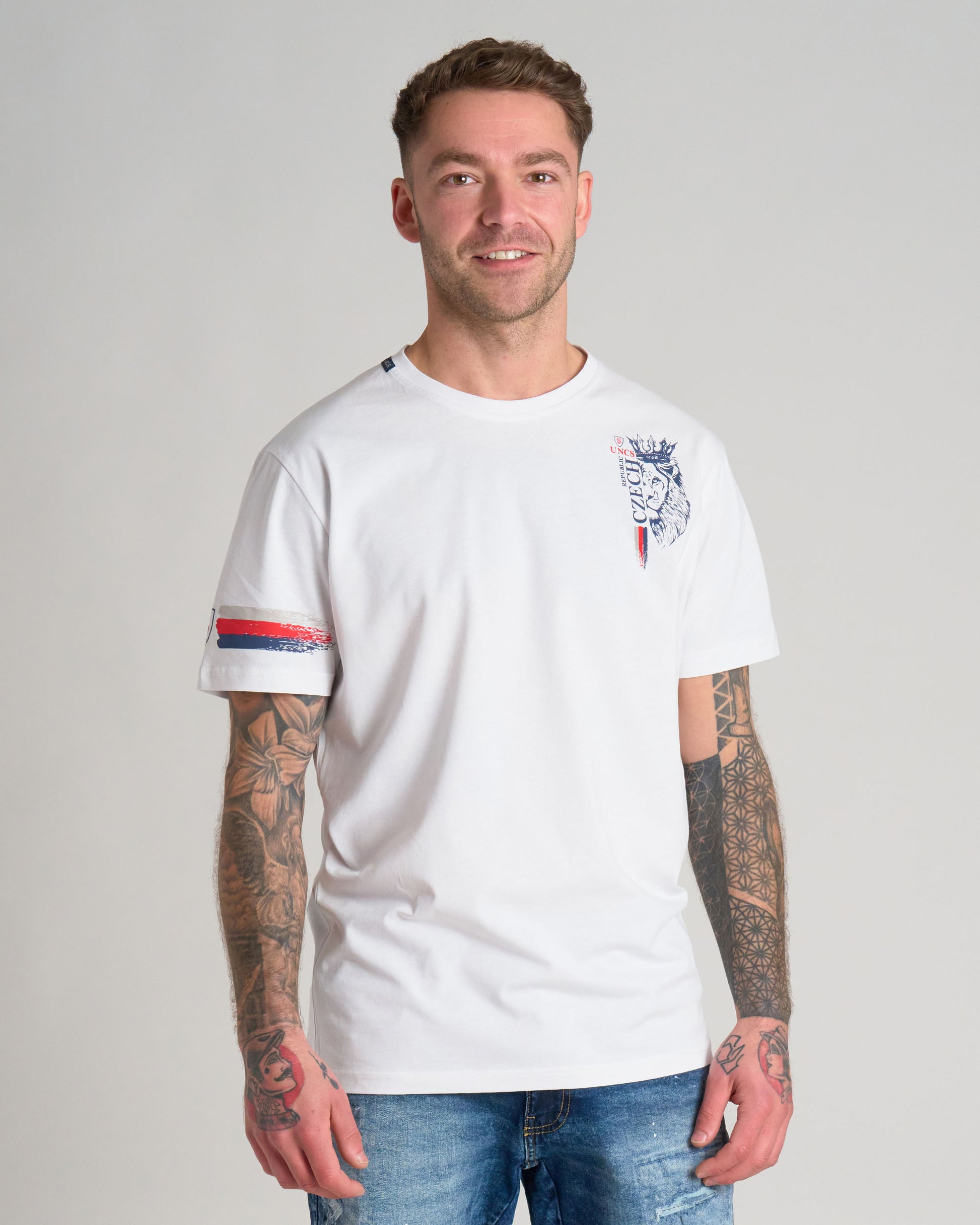 Pánske tričko CZECH REPUBLIC III WHITE