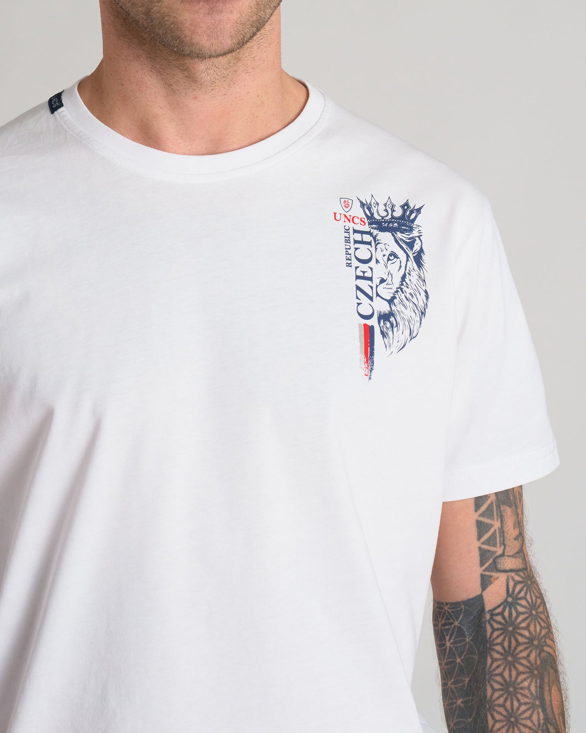 Pánske tričko CZECH REPUBLIC III WHITE