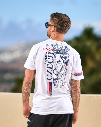 Pánske tričko CZECH REPUBLIC III WHITE