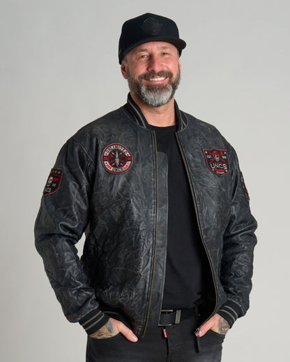 Pánska kožená bunda BIKER II BLACK