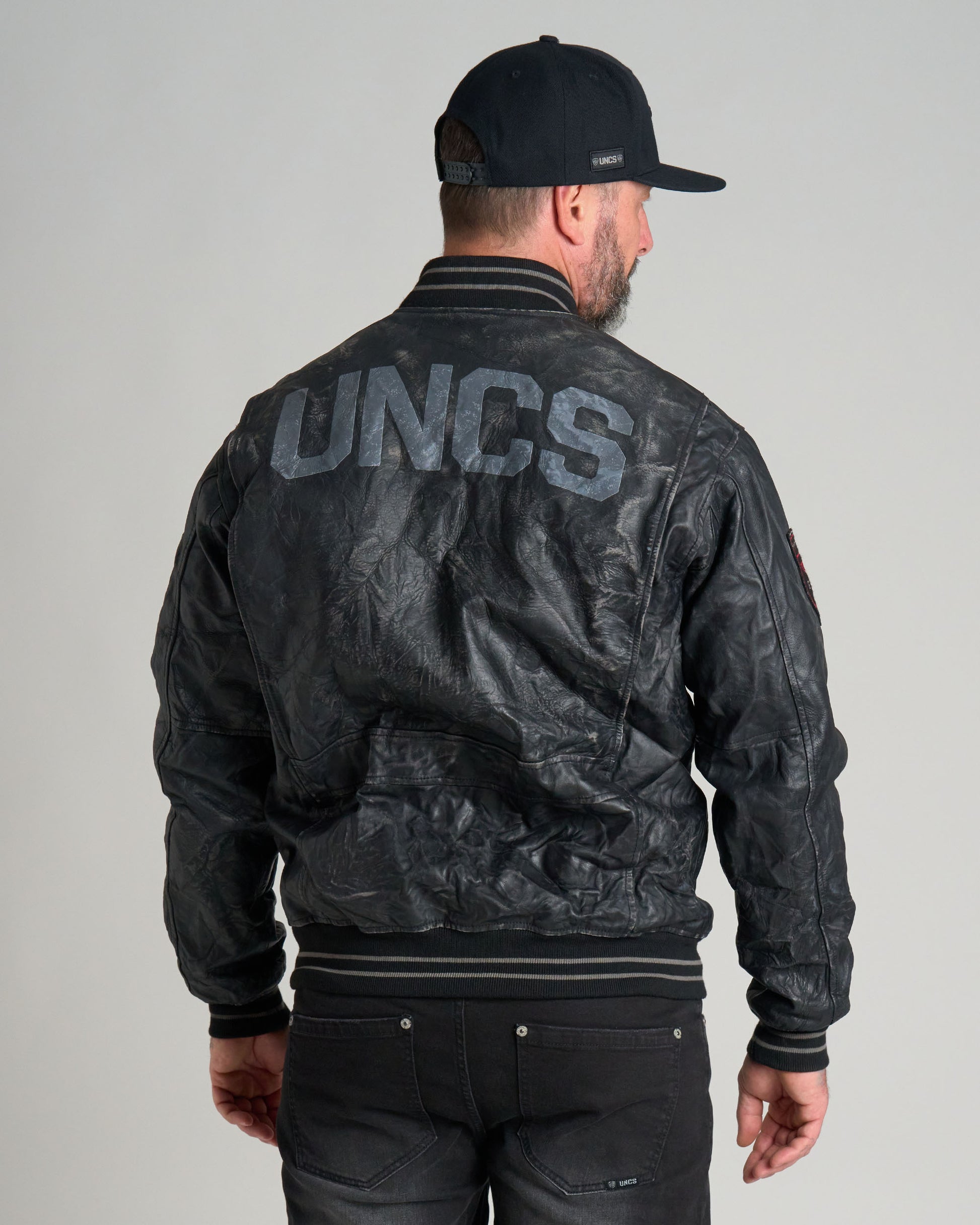Pánska kožená bunda BIKER II BLACK