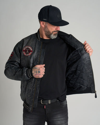 Pánska kožená bunda BIKER II BLACK