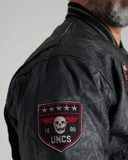 Pánska kožená bunda BIKER II BLACK