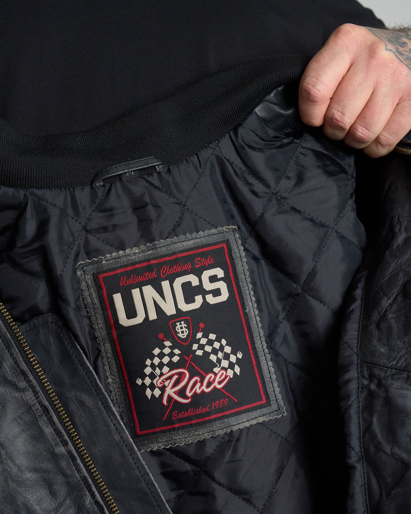 Pánska kožená bunda BIKER II BLACK