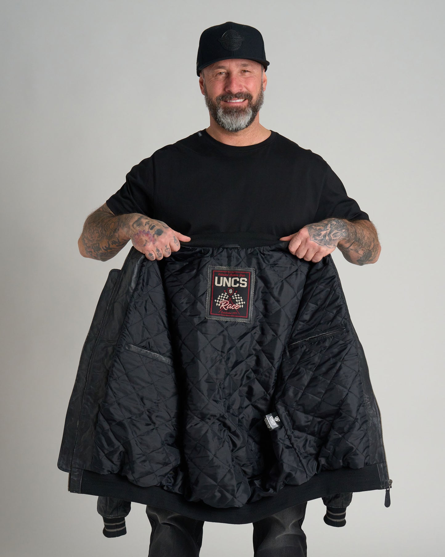 Pánska kožená bunda BIKER II BLACK