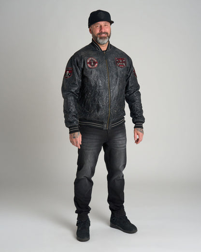 Pánska kožená bunda BIKER II BLACK