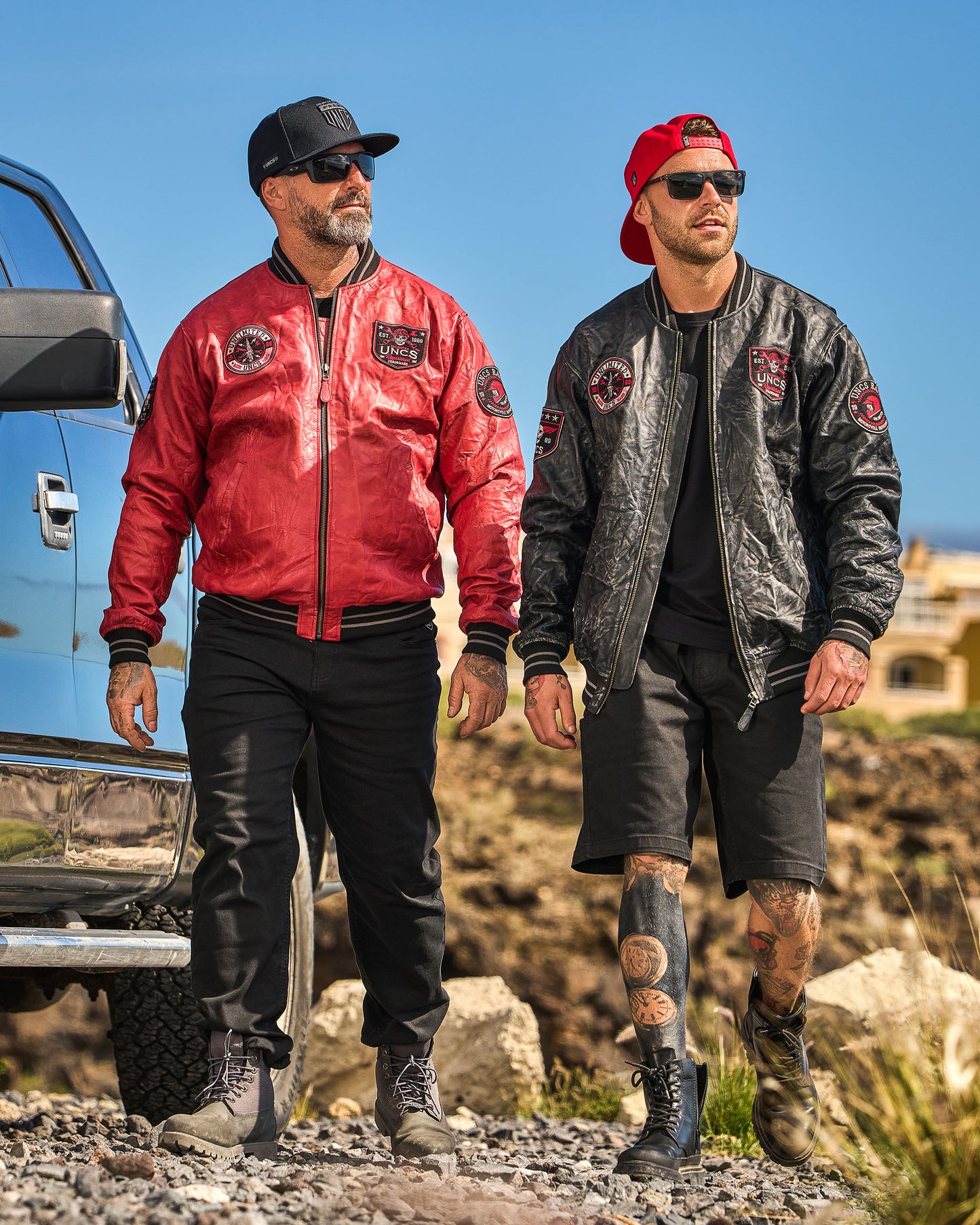 Pánska kožená bunda BIKER II BLACK