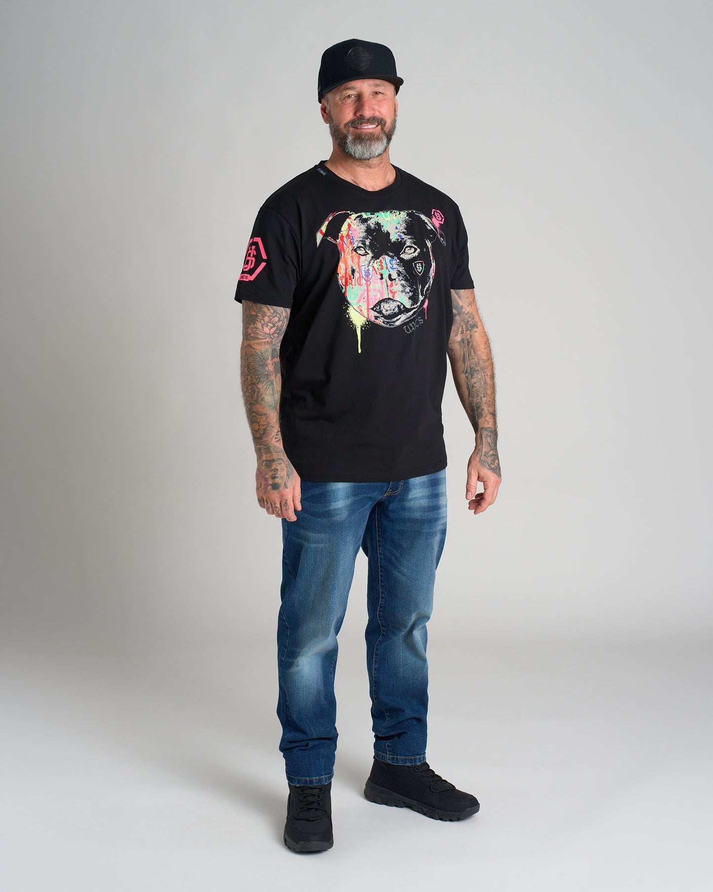 Pánske tričko STAFFBULL III (Elastan) BLACK