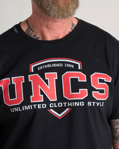 Pánske tričko UNCS TEAM BLACK/RED