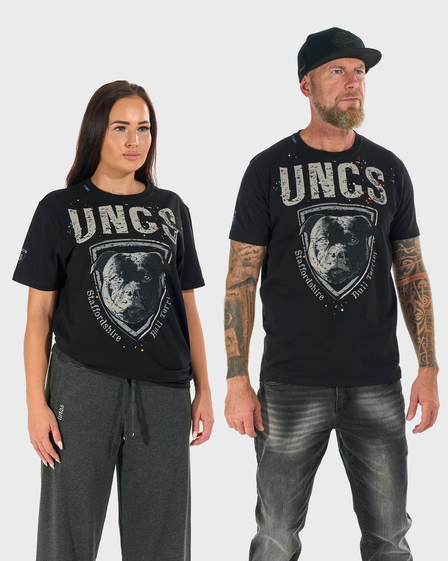 Unisex tričko STAFFORDSHIRE BULL BLACK