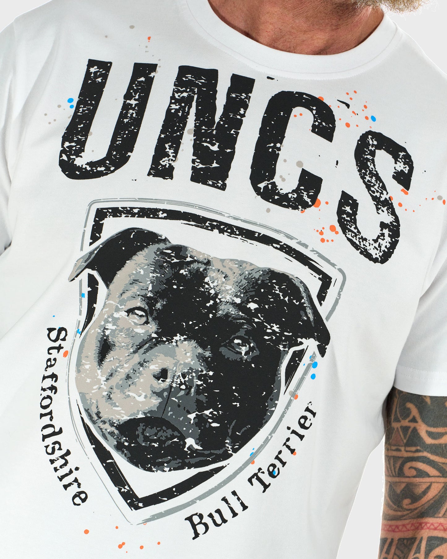 Unisex tričko STAFFORDSHIRE BULL WHITE