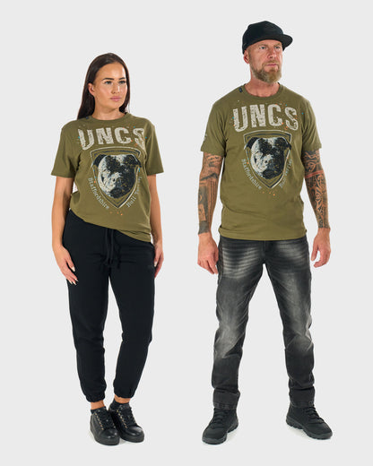 Unisex tričko STAFFORDSHIRE BULL KHAKI
