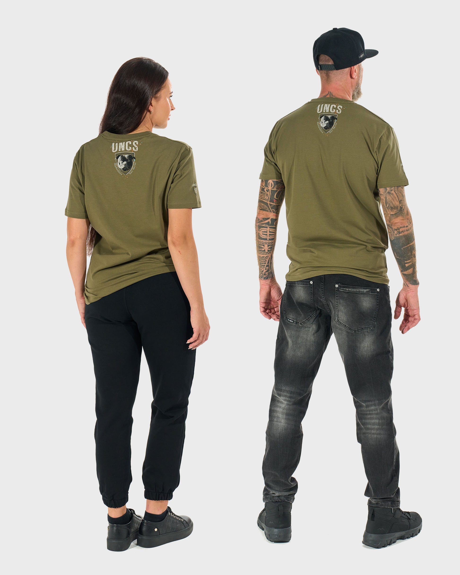Unisex tričko STAFFORDSHIRE BULL KHAKI