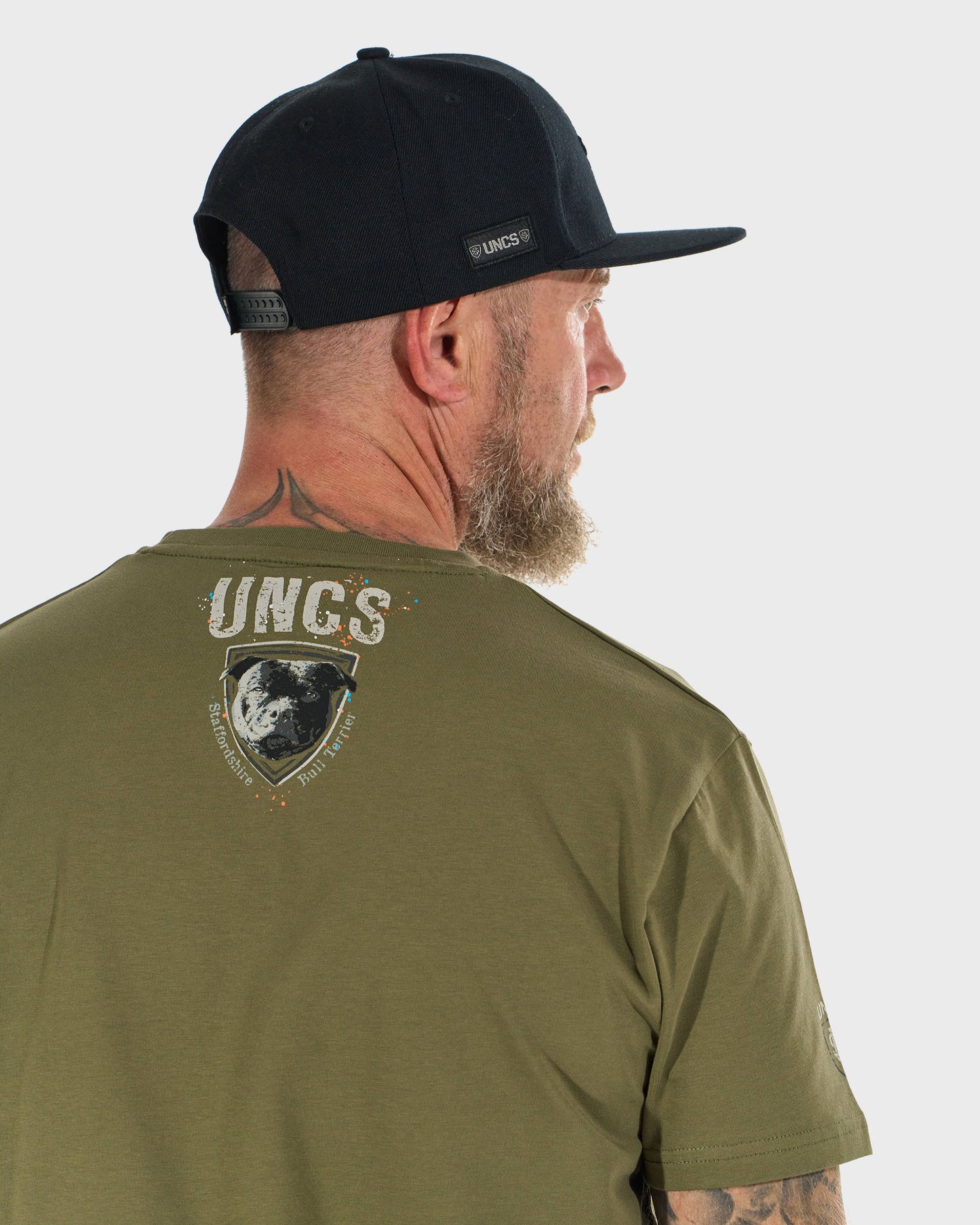 Unisex tričko STAFFORDSHIRE BULL KHAKI