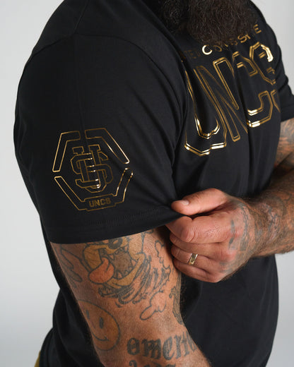 Pánske tričko UNLIMITED V BLACK/GOLD