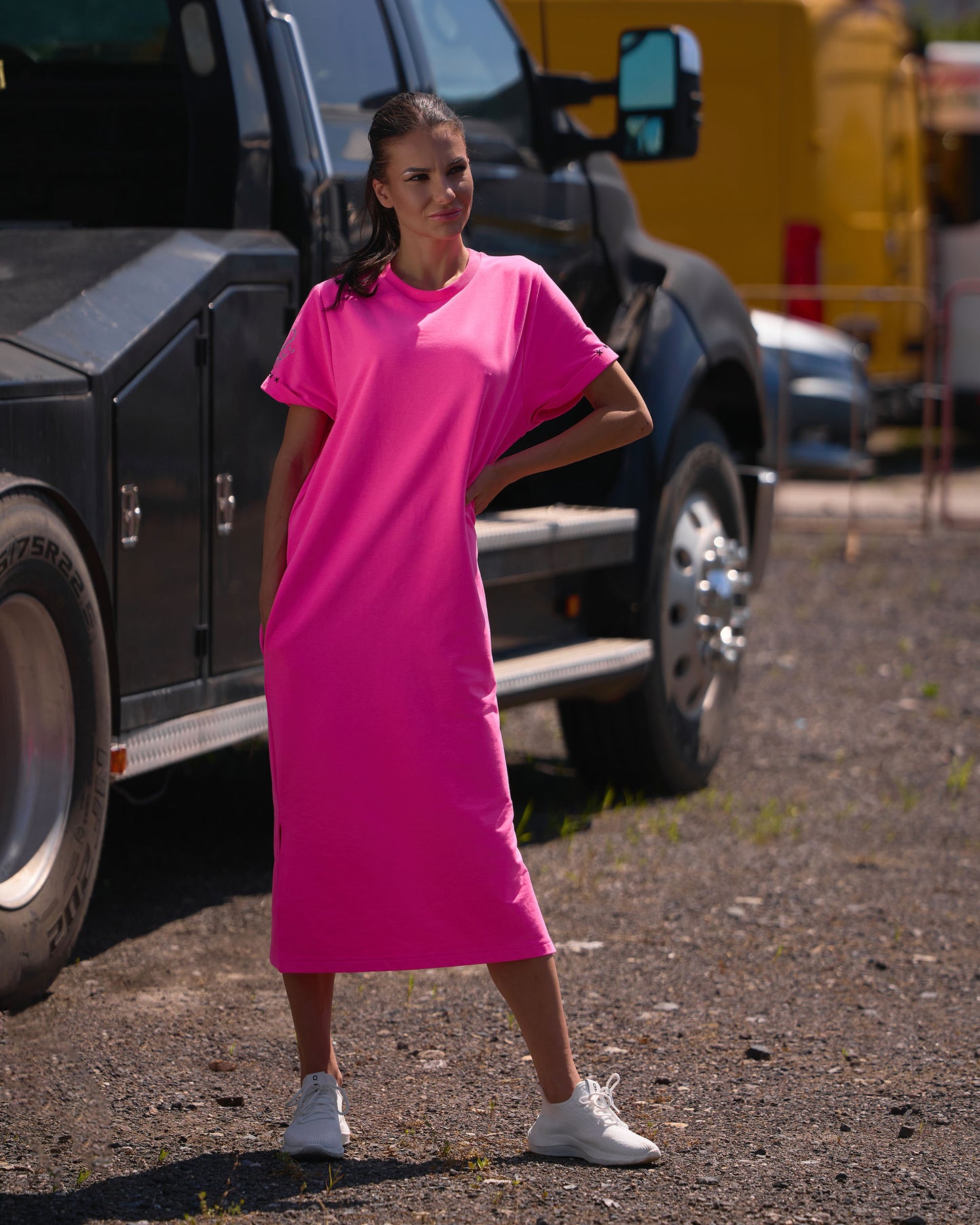 Dámske šaty KELI NEON PINK