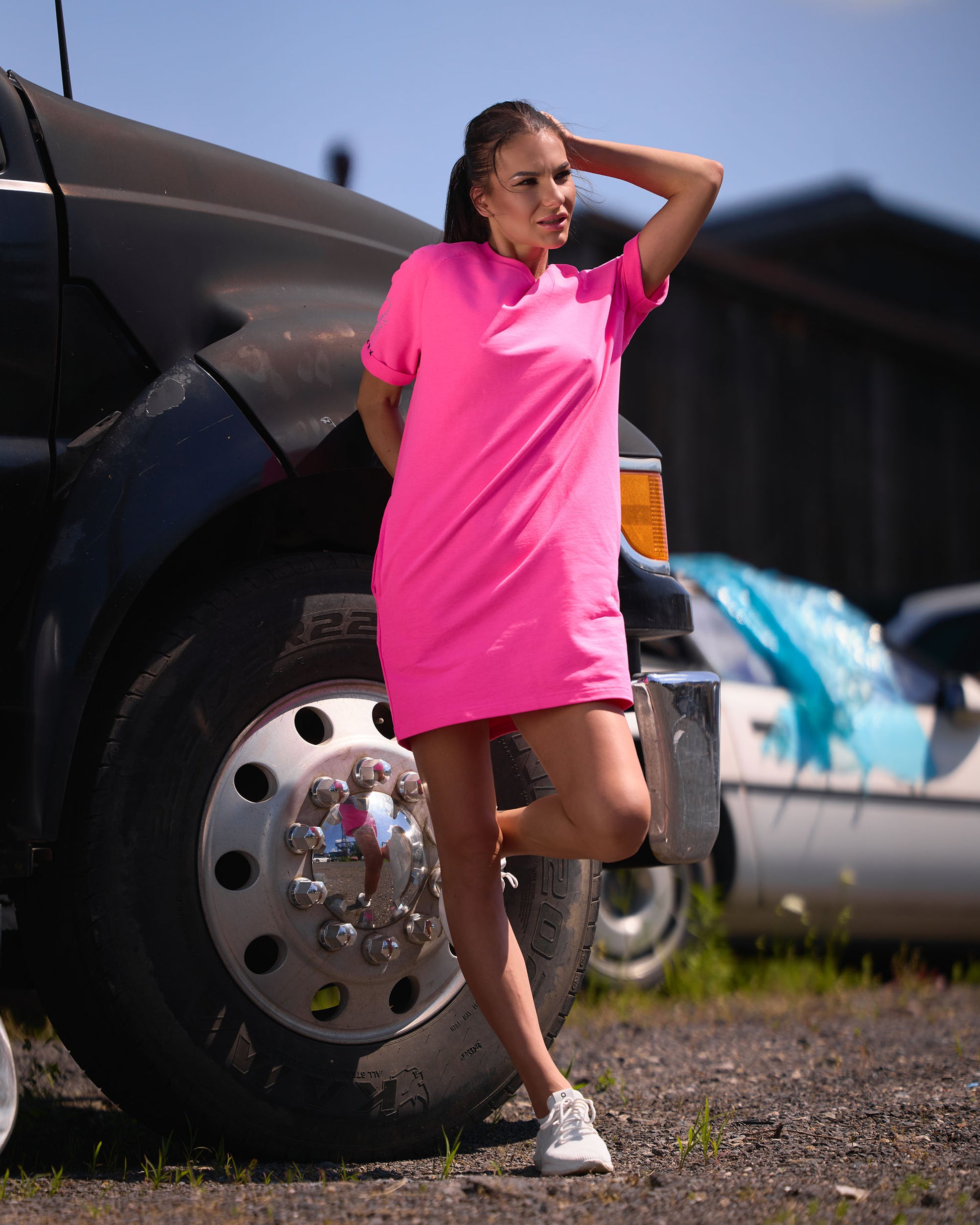 Dámske šaty KELI NEON PINK