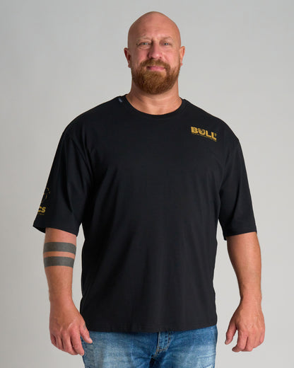 Pánske tričko BULL III BLACK/GOLD