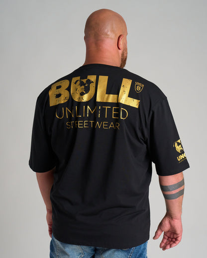 Pánske tričko BULL III BLACK/GOLD