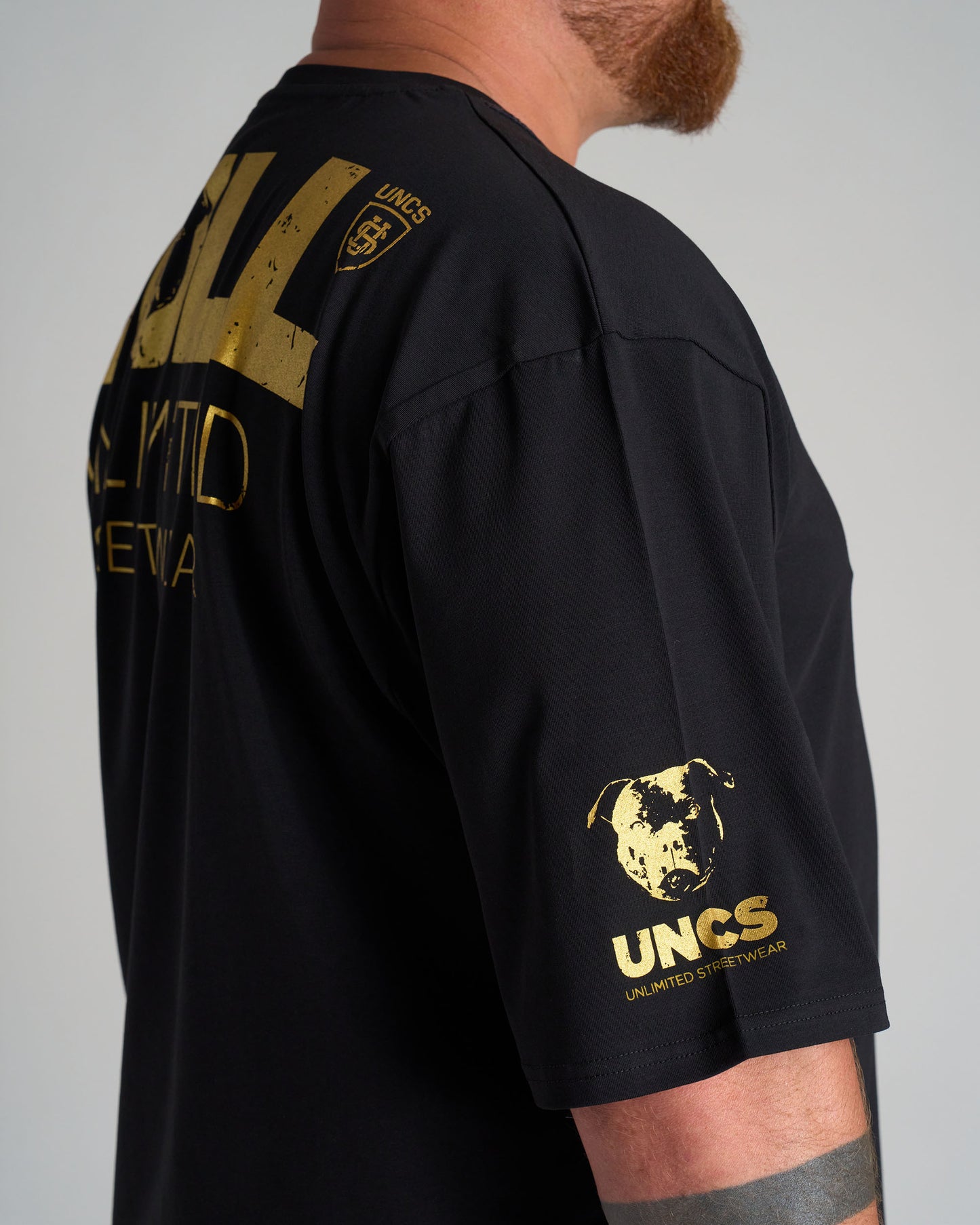 Pánske tričko BULL III BLACK/GOLD